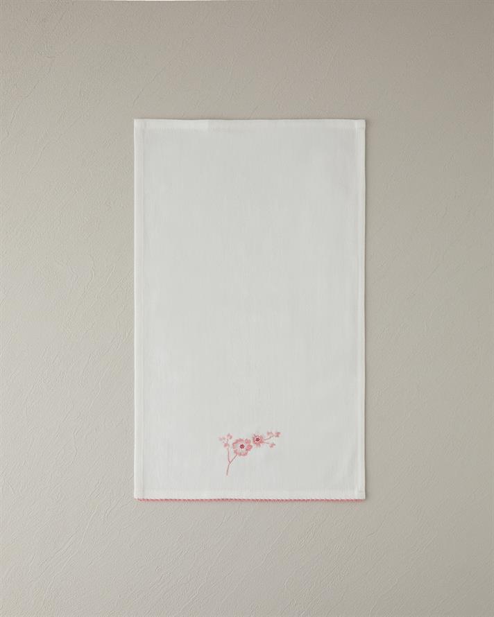 Sakura Season Pamuk Kurulama Bezi 30x50 cm Beyaz - Pembe