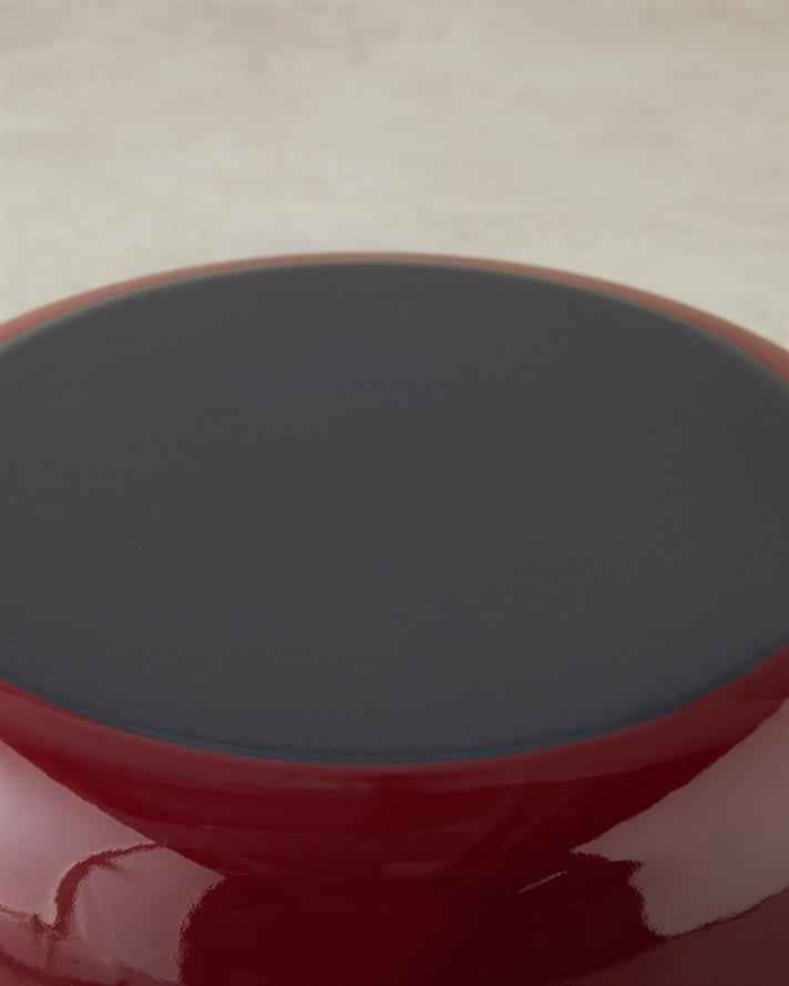 Sartagi Emaye Kızartma Tenceresi 22 Cm Bordo