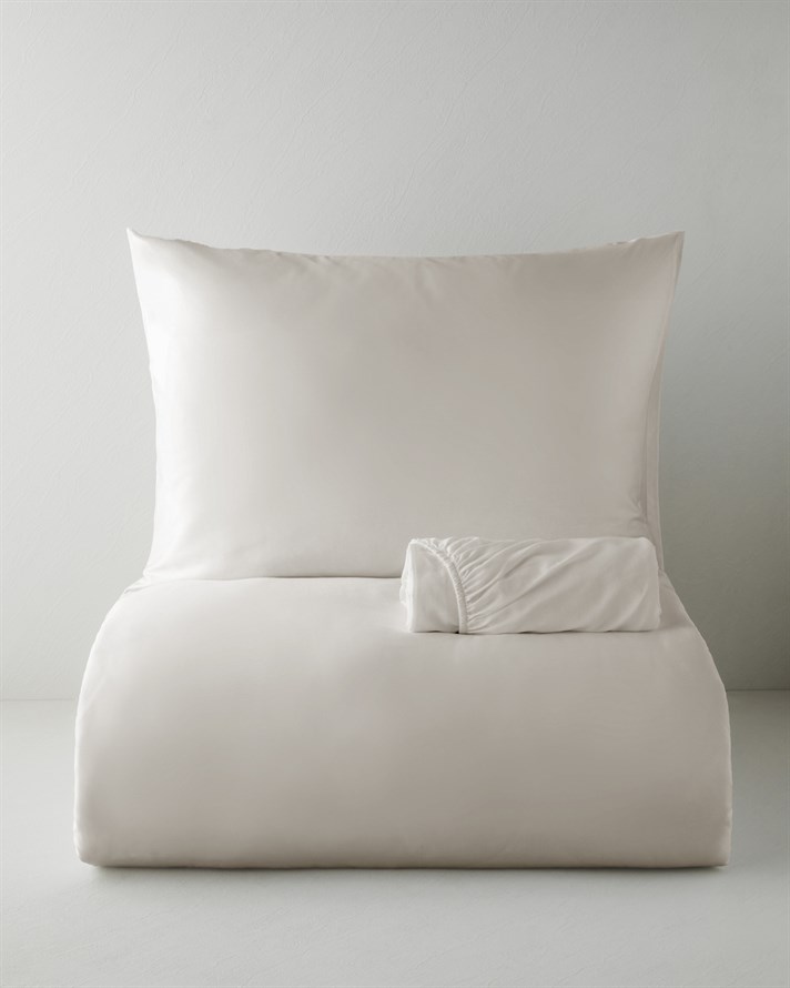 Serenity Bambu Saten Çift Kişilik Çarşaflı Nevresim Takımı 200x220 cm Bej