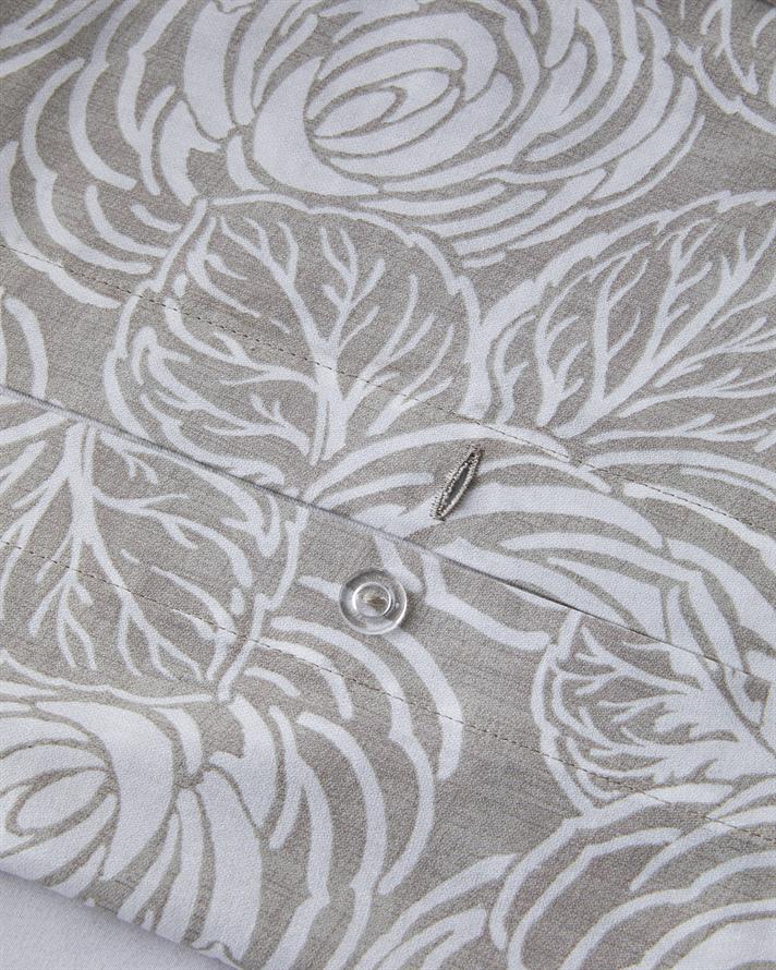 Shabby Rose Krep King Size Nevresim Takımı Taş Rengi