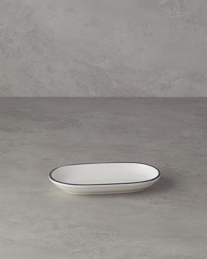 Skyline Porselen Kayık Tabak 18 cm Siyah