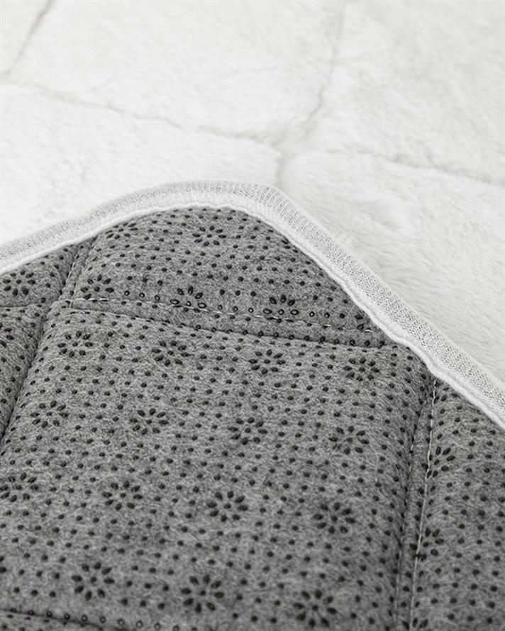 Soft Touch Rabbit Pelüş Banyo Paspası Beyaz