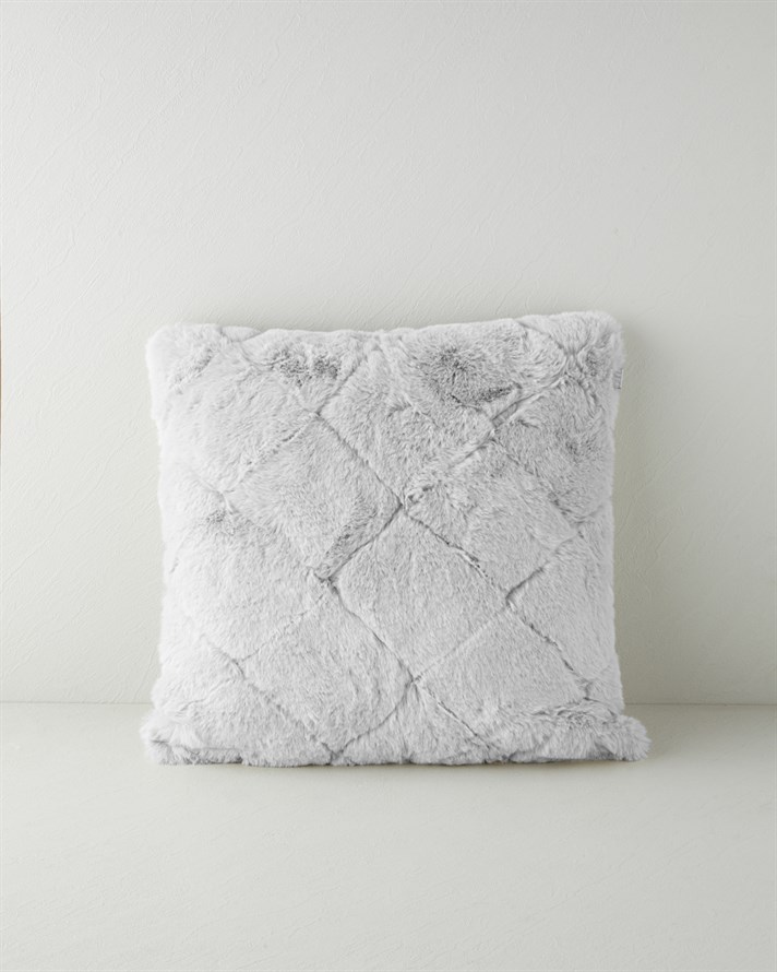 Soft Touch Rabbit Peluş Kırlent Kılıfı 45x45 cm Gri
