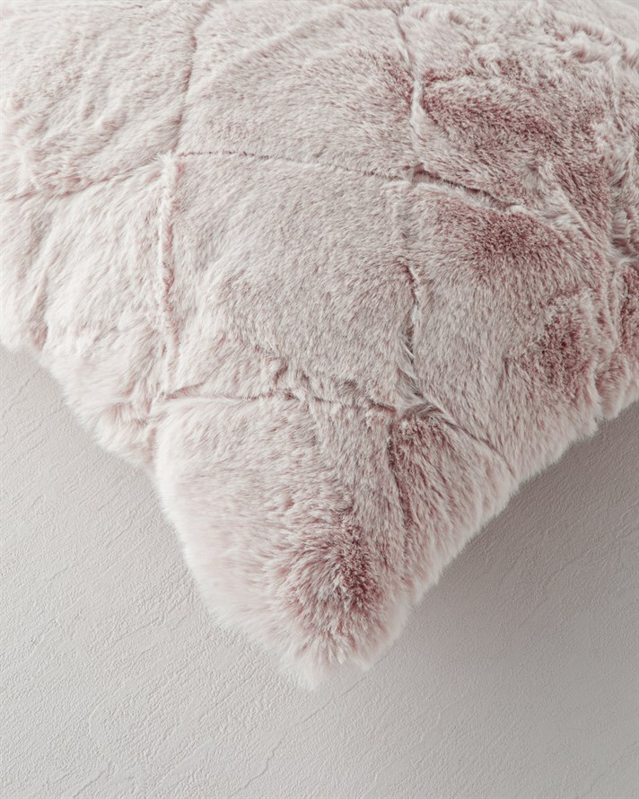 Soft Touch Rabbit Peluş Kırlent Kılıfı 35x50 cm Pudra