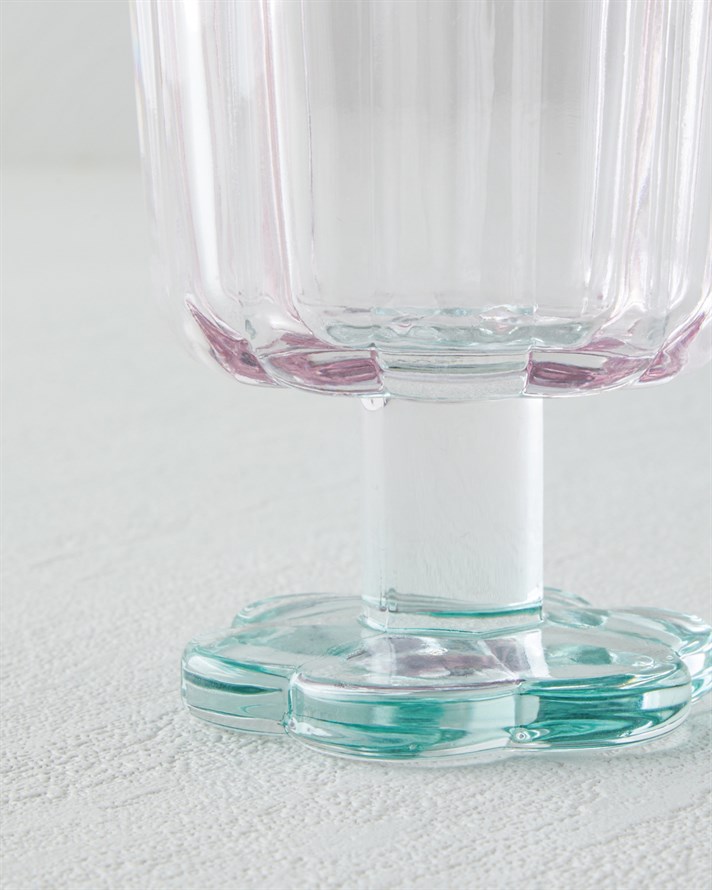 Springtime Cam 3lü Kadeh 280 ml Pembe - Yeşil