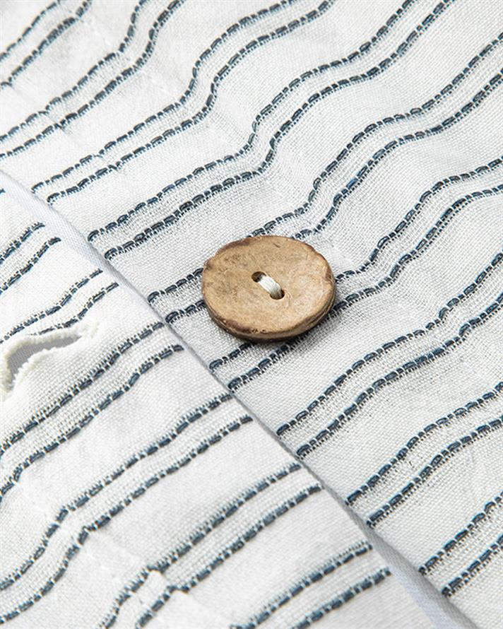 Stitch Line İpliği Boyalı King Size Nevresim Takımı Lacivert