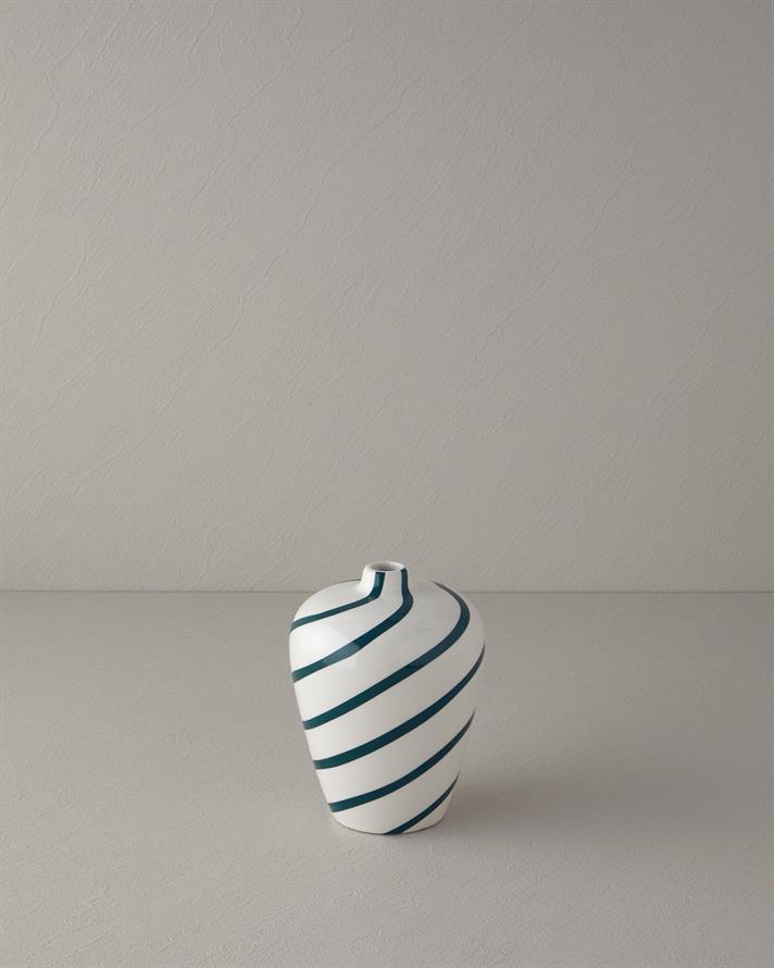 Stripe Dolomite Vazo Yeşil