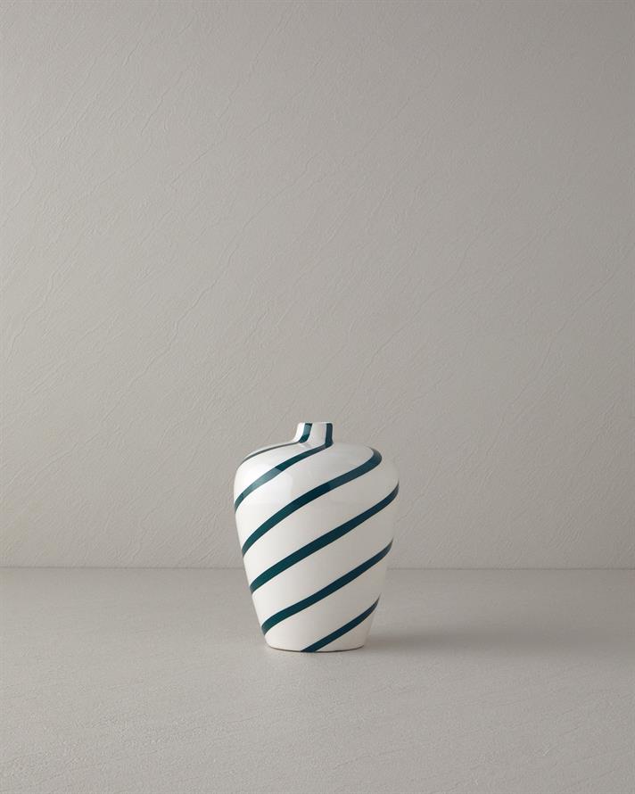 Stripe Dolomite Vazo Yeşil