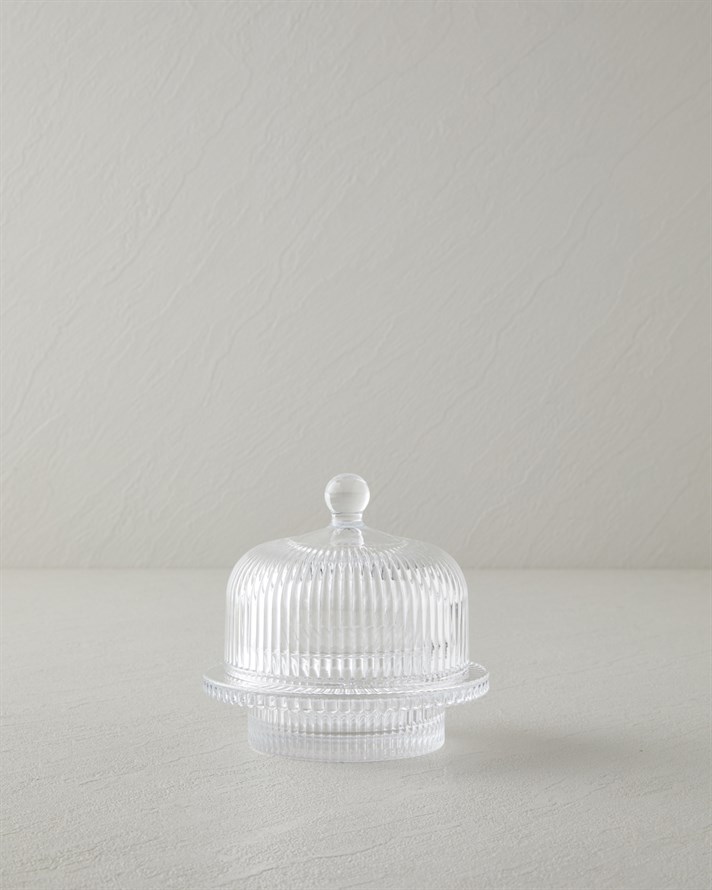 Sweet Lines Cam Şekerlik 11,5x7,5x11,5 cm Şeffaf