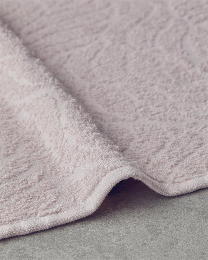 Sylvia Pamuklu Jakarlı 4lü Yüz Havlusu Seti 50x80 cm Beyaz-Taş-Pembe-Koyu Mor