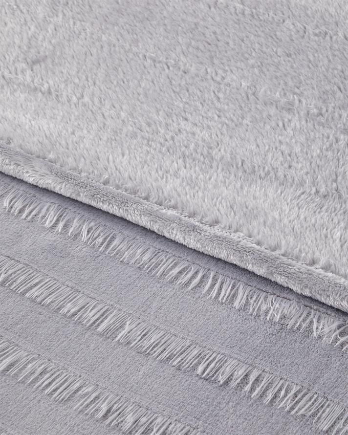 Tassel Dream Supersoft Çift Kişilik Battaniye 200x220 cm Gri