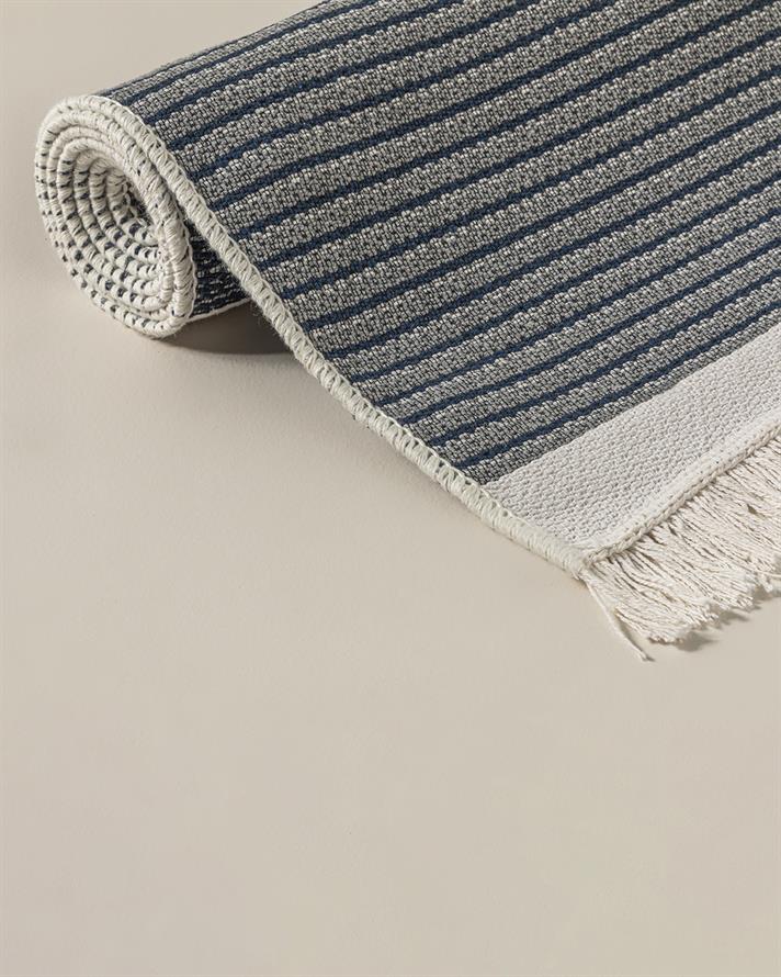 Trendy Nash Dokuma Kilim Lacivert - Krem