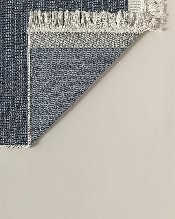 Trendy Nash Dokuma Kilim Lacivert - Krem