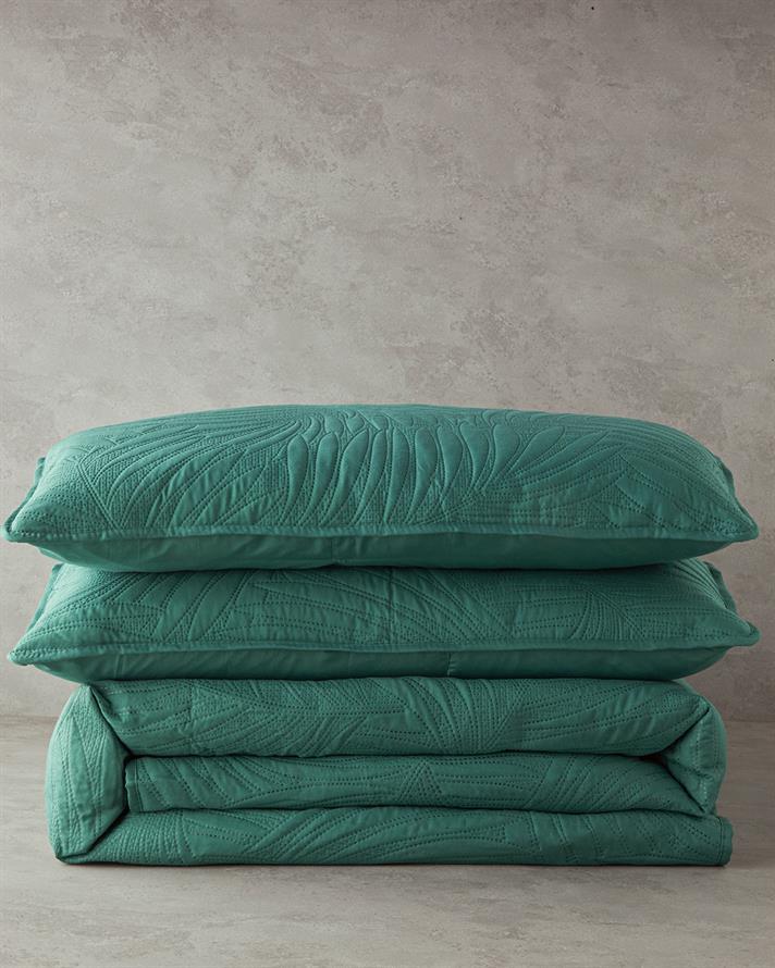 Tropic King Size Yatak Örtüsü Takımı Yeşil