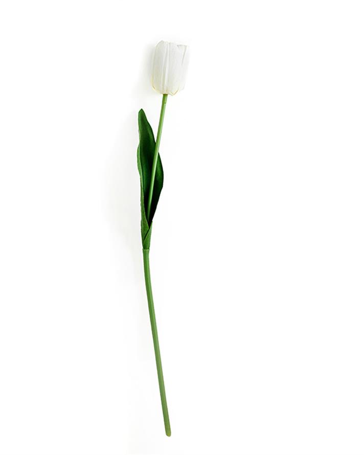 Tulip Garden Tek Dal Yapay Çiçek 45 cm Beyaz