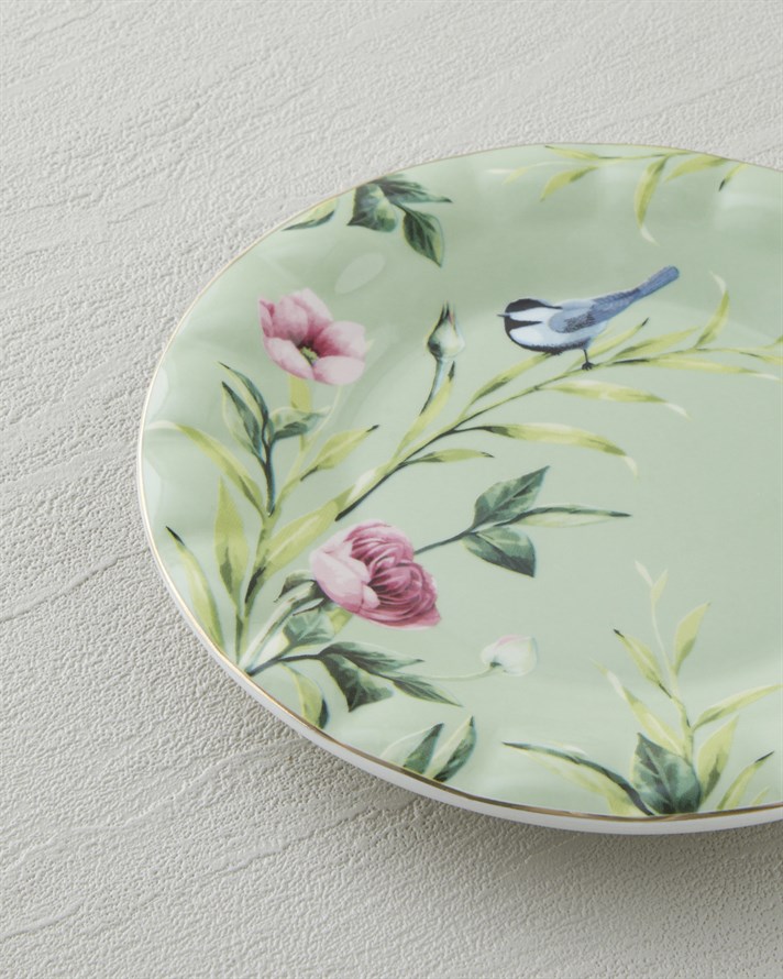 Vanilla New Bone China Pasta Tabağı 16 cm Açık Yeşil