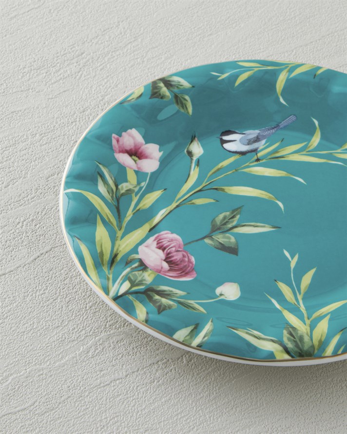 Vanilla New Bone China Pasta Tabağı 16 cm Turkuaz