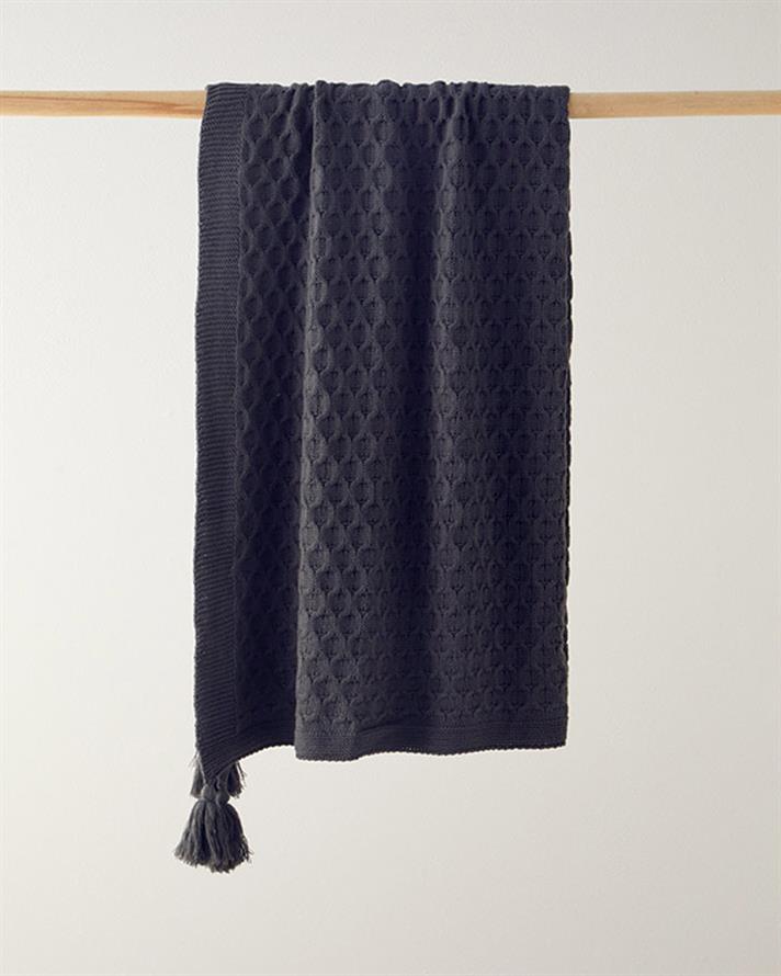Velvety Triko Koltuk Şalı Antrasit