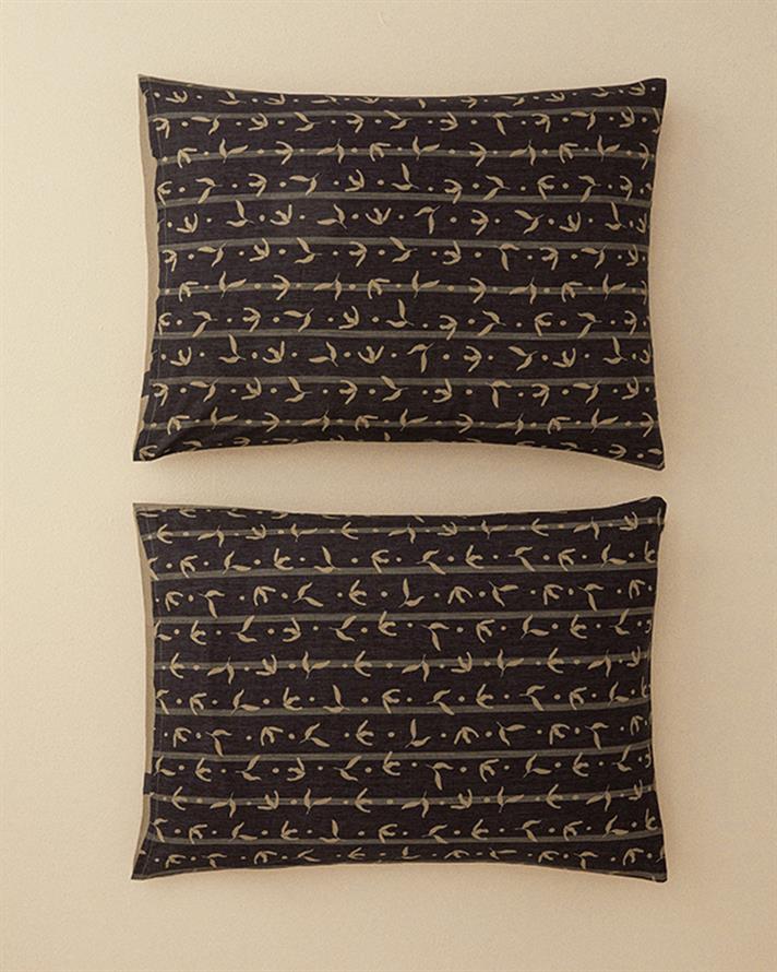 Vinette Dijital Baskılı Soft Cotton 2li Yastık Kılıfı Yeşil