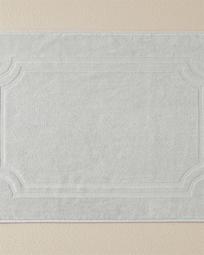 Viola Pamuklu Kadife Jakarlı Ayak Havlusu 50x70 cm Gri