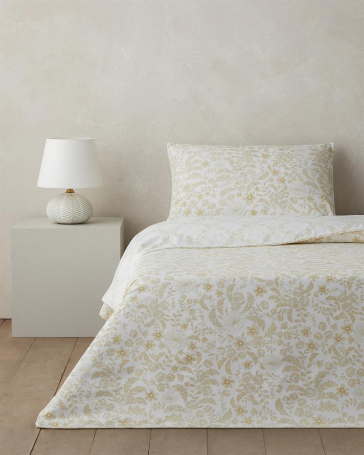 Vionne Kolay Ütülenir Tek Kişilik Çarşaflı Nevresim Takımı 160x220 cm Açık Sarı
