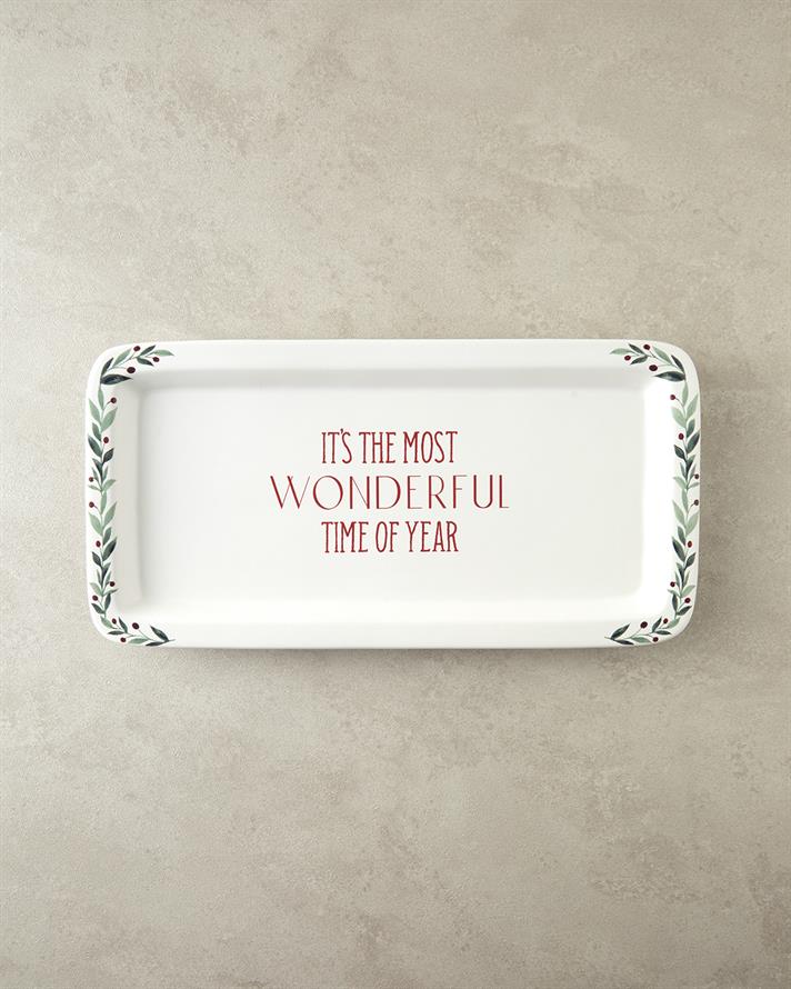 Wonderful Year Seramik Sunumluk Beyaz