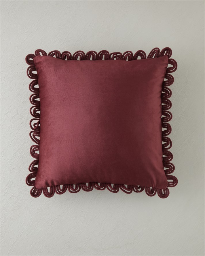 Zuma Kırlent Kılıfı 45x45 cm Bordo