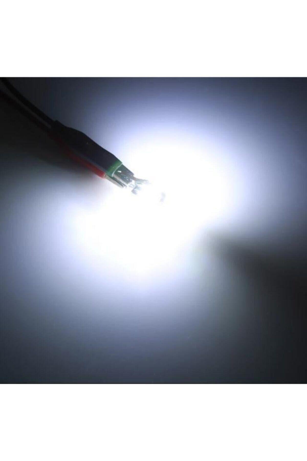 T10 Led Metal Ultra W5w 8 Ledli Beyaz Park Tavan Plaka Ampülü 2adet
