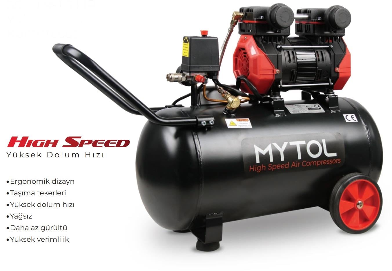 Yüksek Hızlı Kompresör MYK501 50 Litre 2 HP 