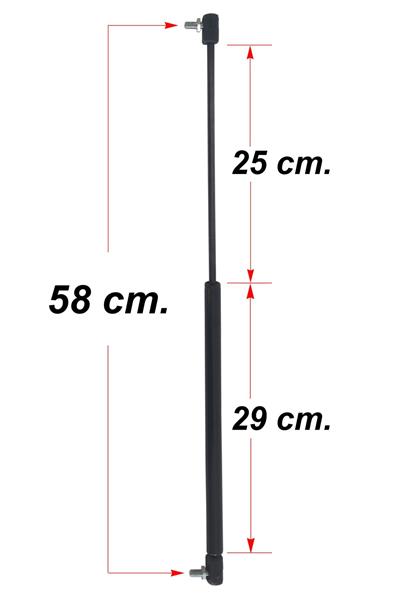 3902140m1 Massey Ferguson 5400s Traktör Cam Amortisörü 58 Cm (150 NEWTON)