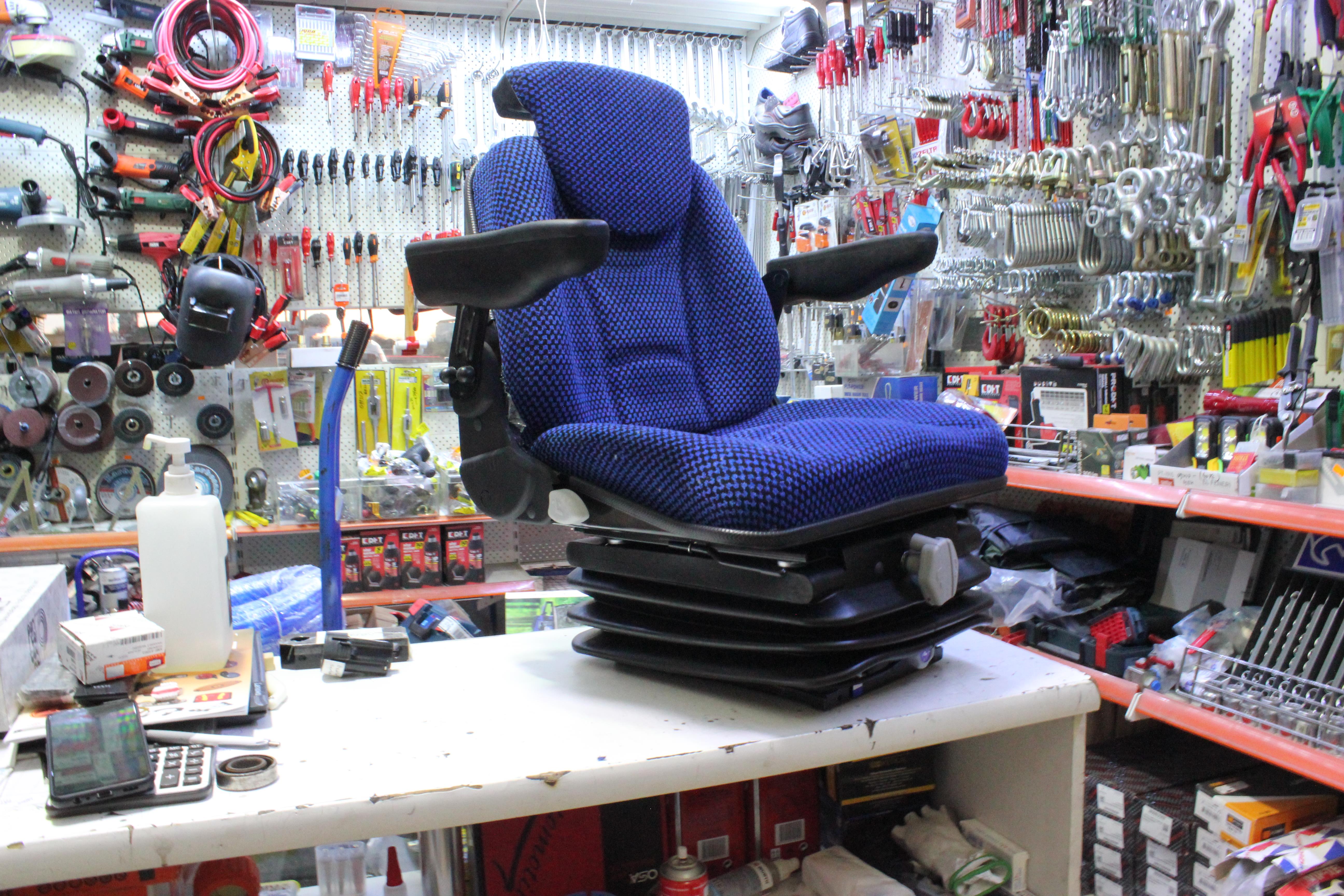 Körüklü Traktör Ve Iş Makinesi Koltuğu Kumaş Universal Model Mavi