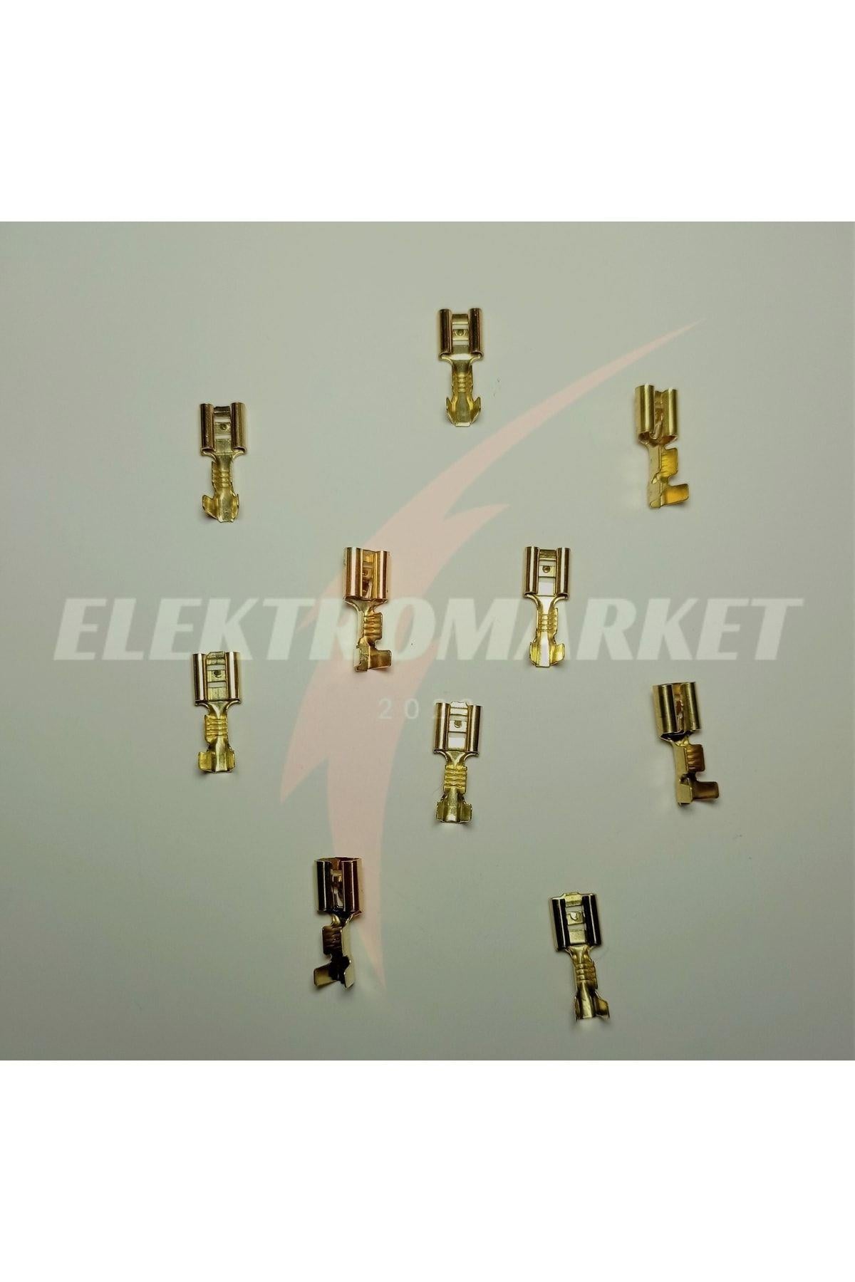 Sarı Geçmeli Dişi Terminal 6.3 Mm 10 Adet