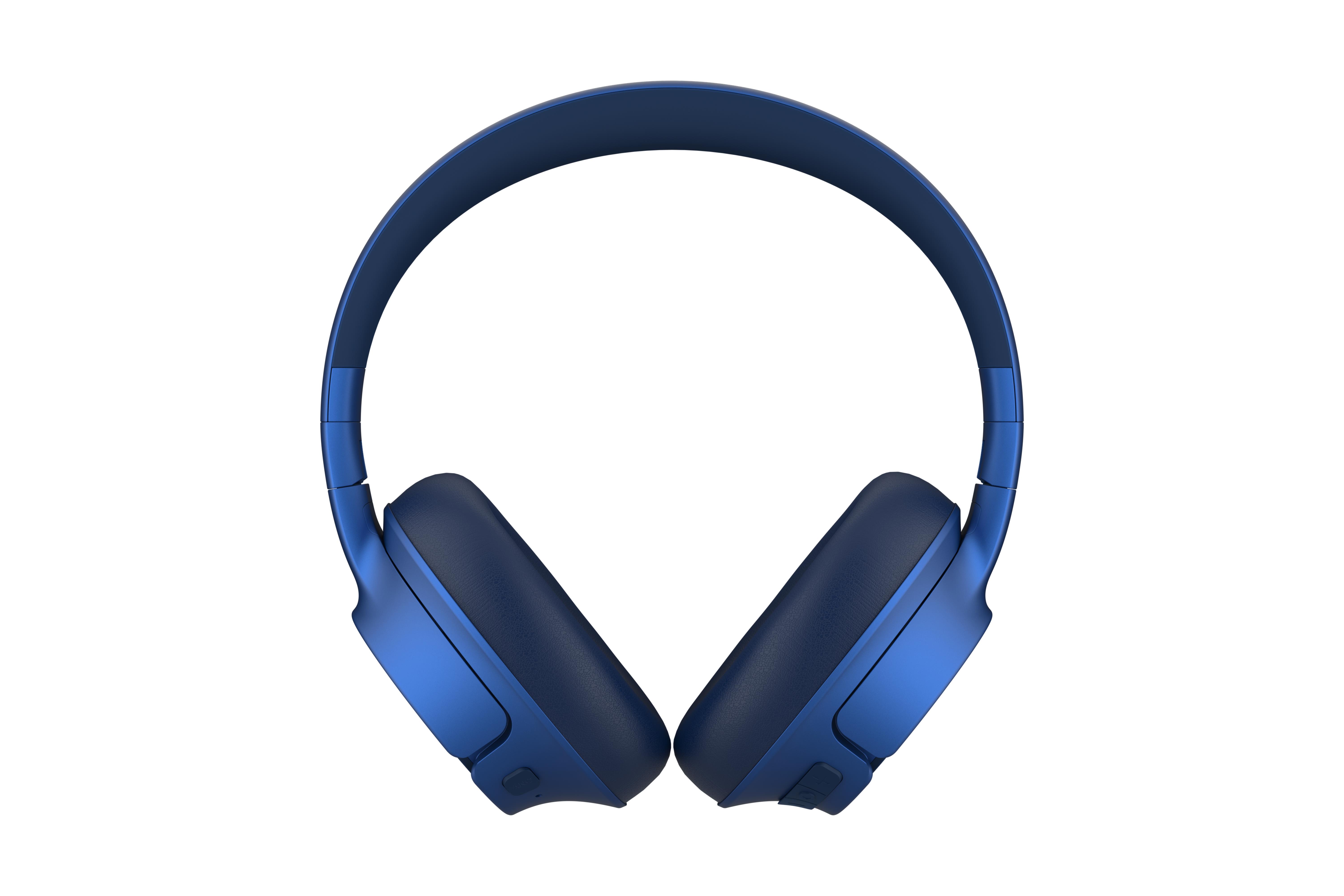 Clam Fuse ANC Kulak Üstü Kablosuz Bluetooth Kulaklık Gerçek Mavi