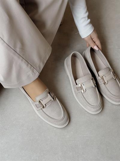 Helena Tokalı Bej Loafer