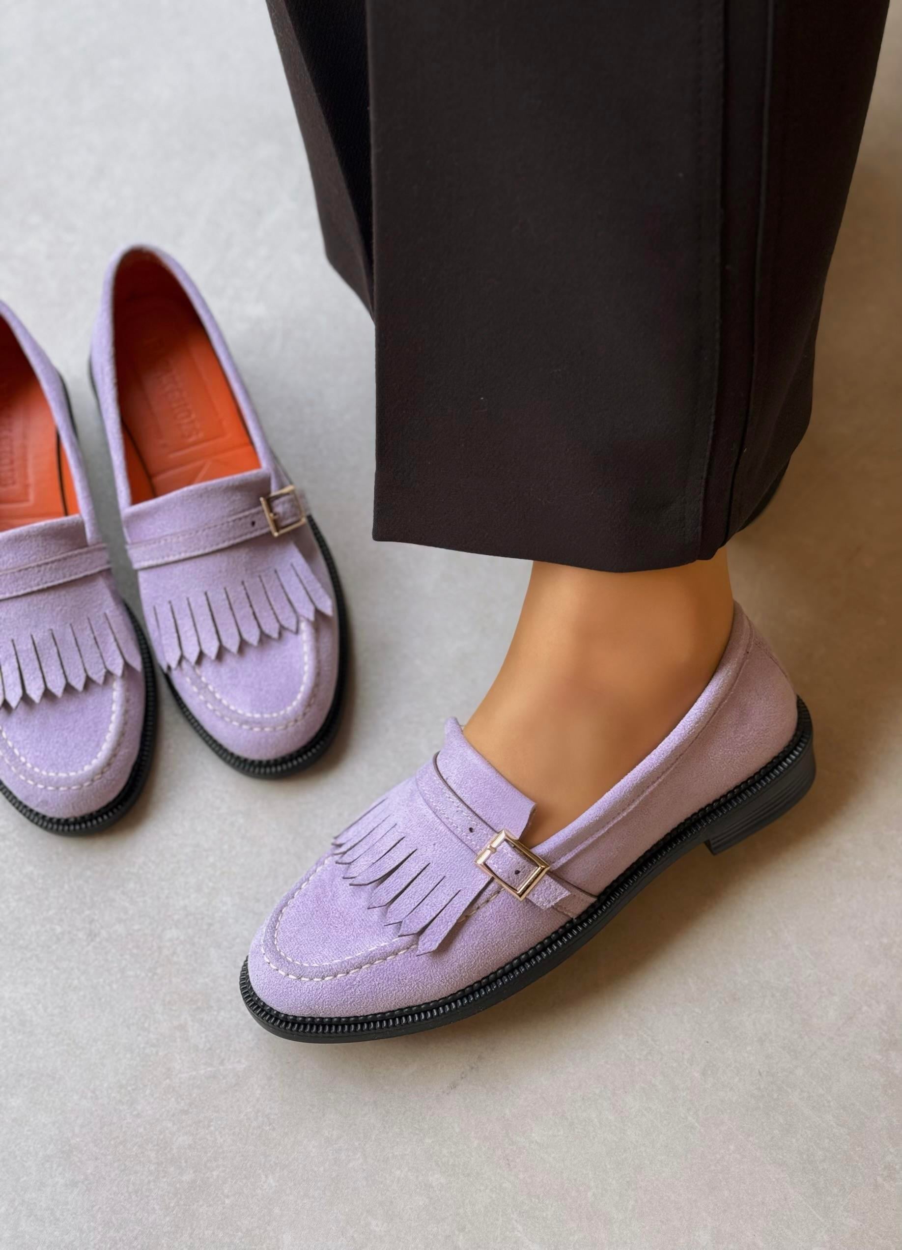 Jesy Püsküllü Toka Detaylı Lila Loafer