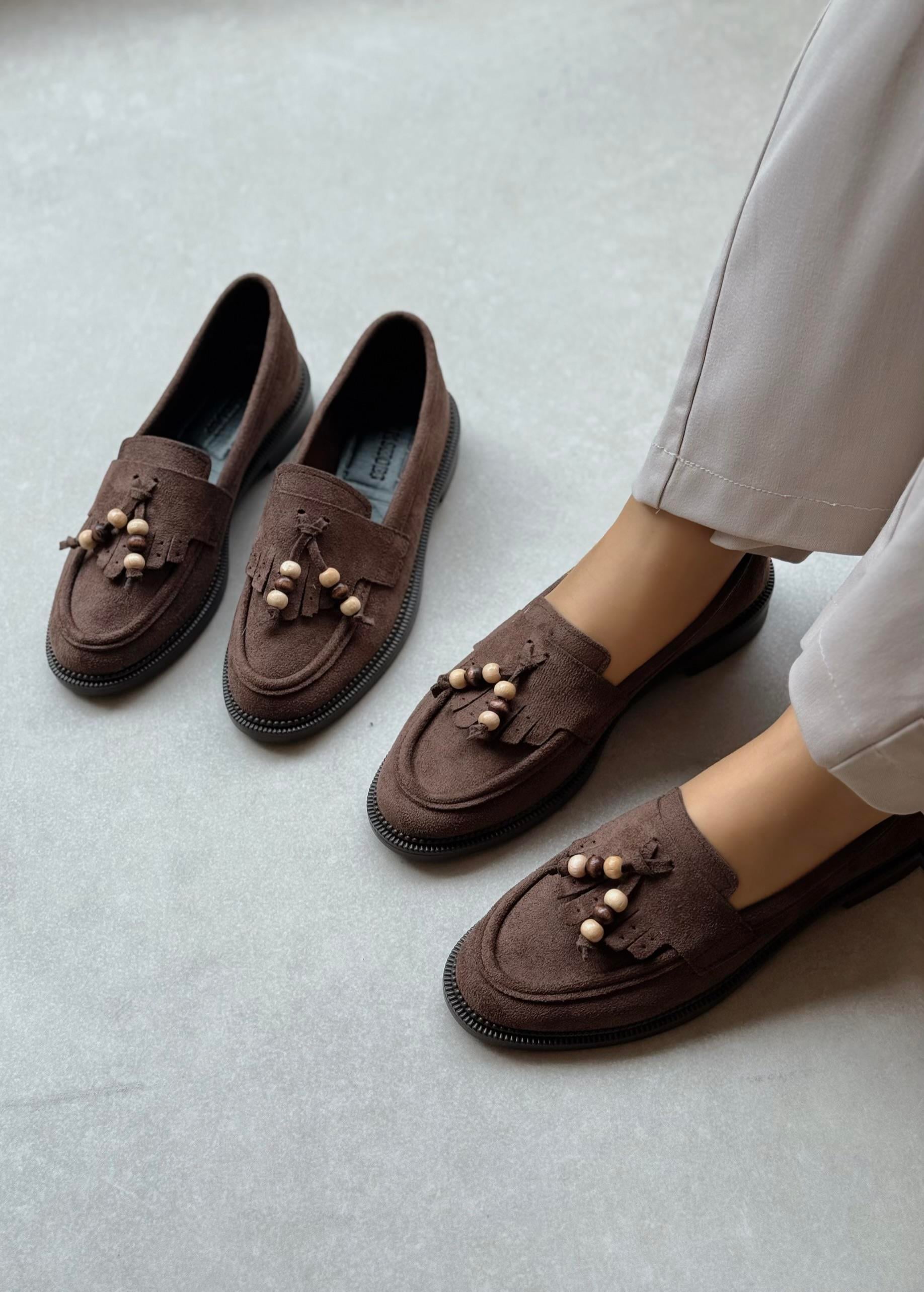 Monarch Püsküllü Acı Kahve Loafer