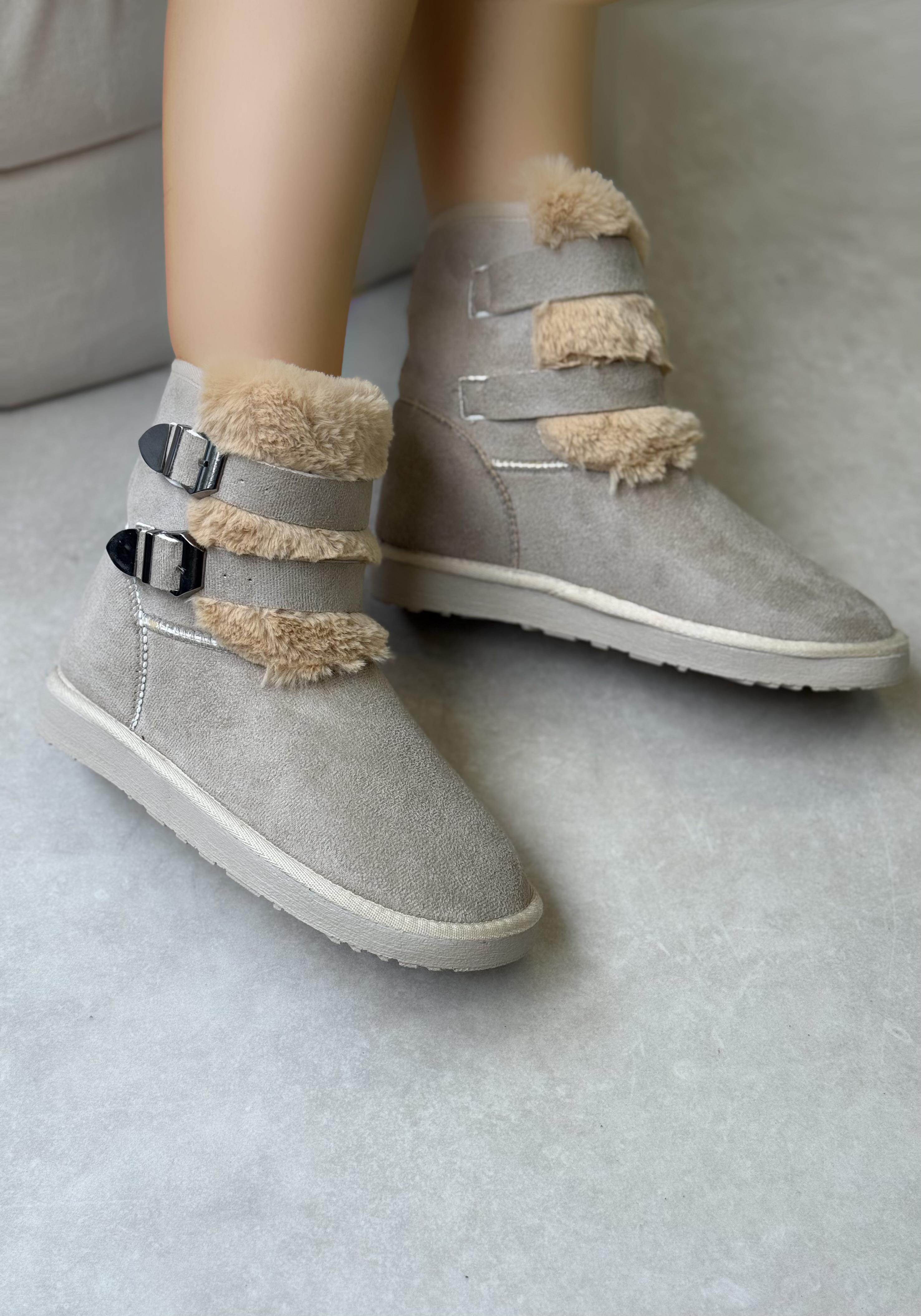 Noya Krem İçi Peluş Detaylı Bot