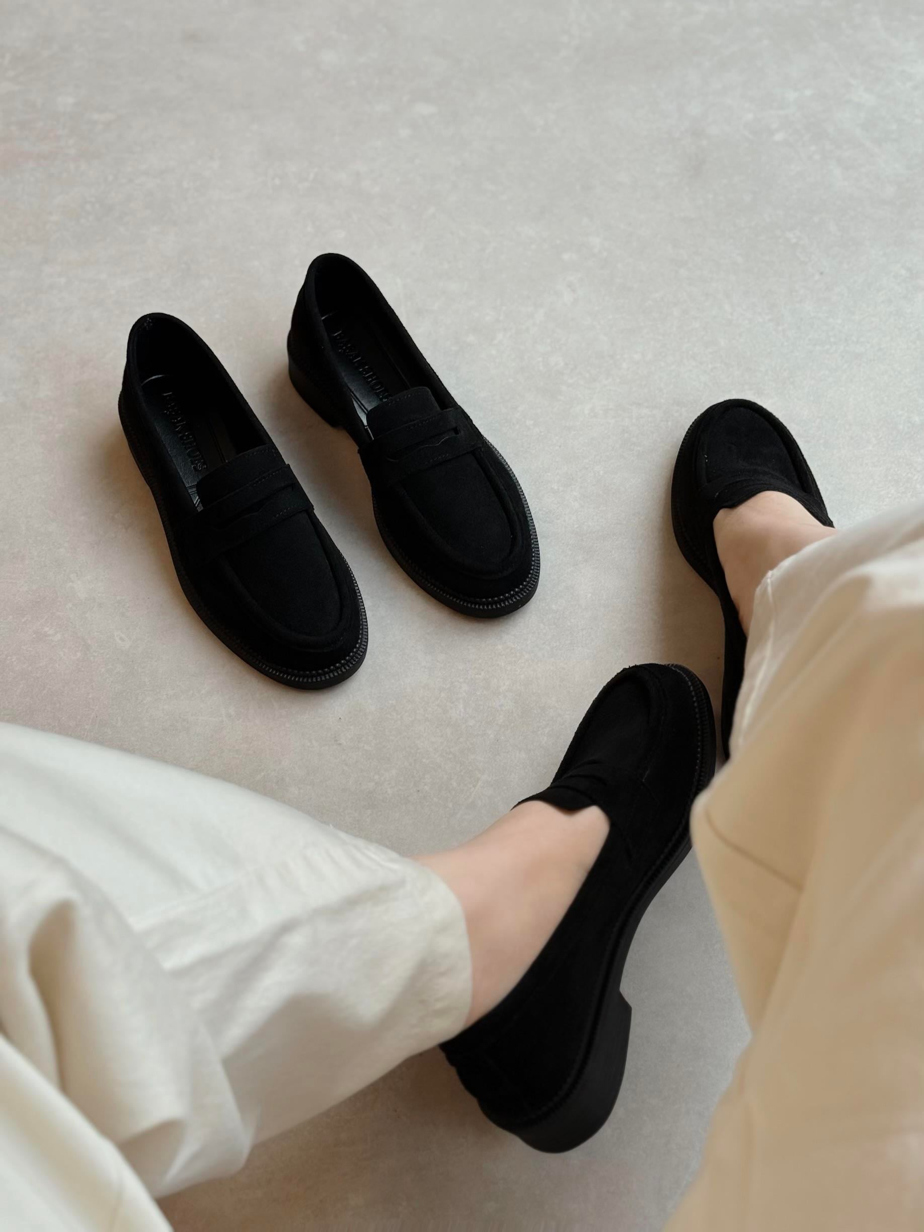 Velora Loafer Kadın Ayakkabı- SİYAH SÜET