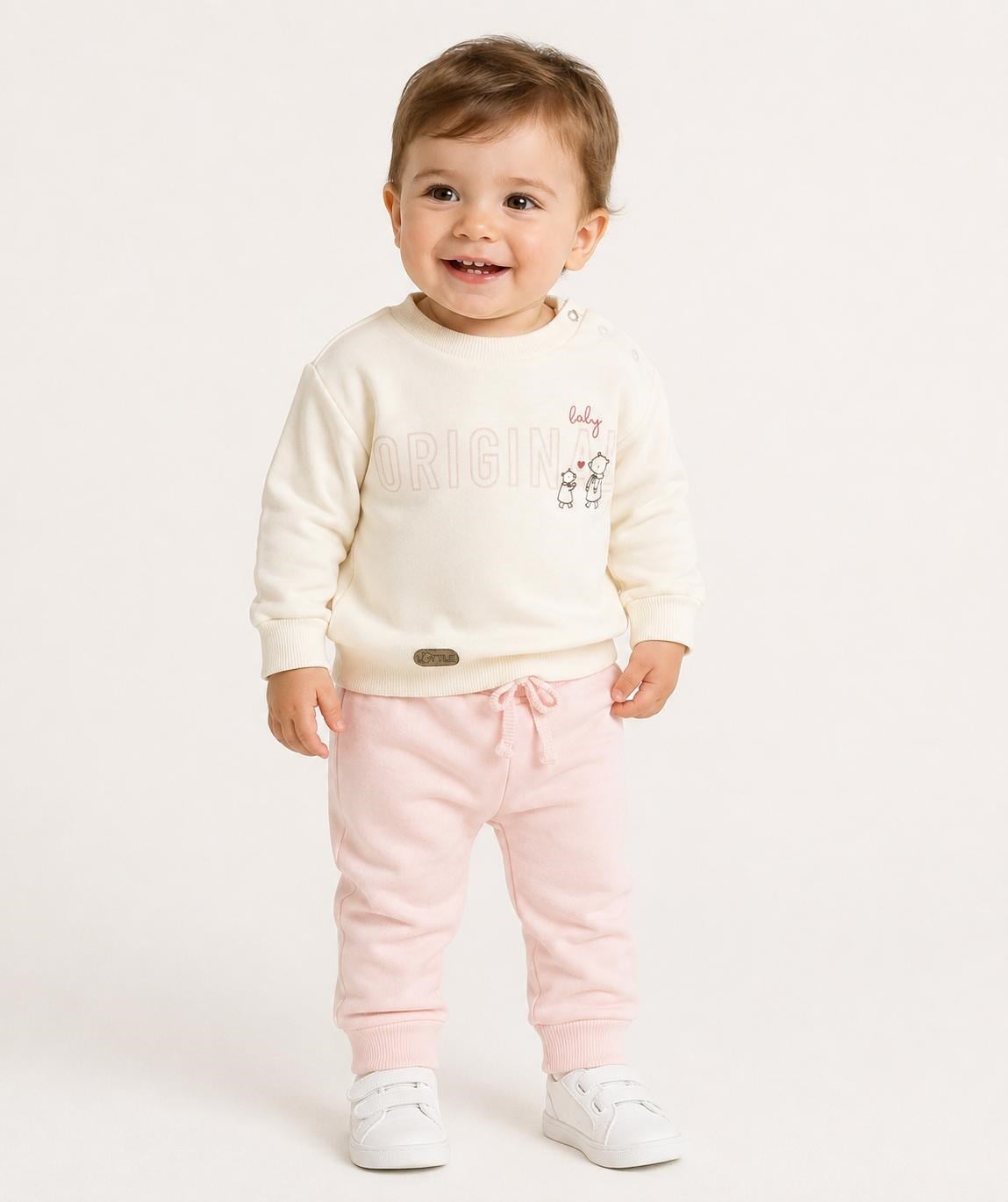  İÇ KISMI ŞARDONLU KIZ BEBEK İKİLİ TAKIM 2586