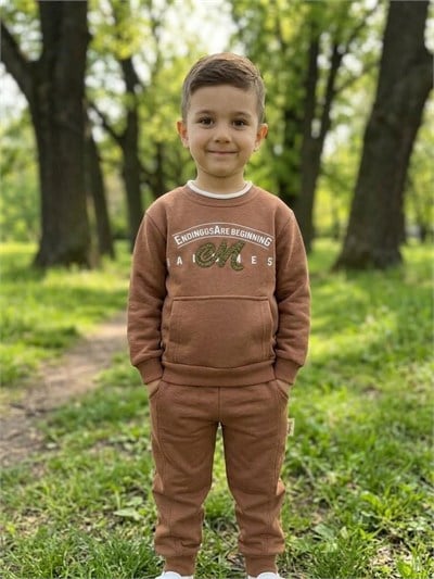 ANGURU CEPLİ İÇ KISMI ŞARDONLU ERKEK ÇOCUK İKİLİ TAKIM
