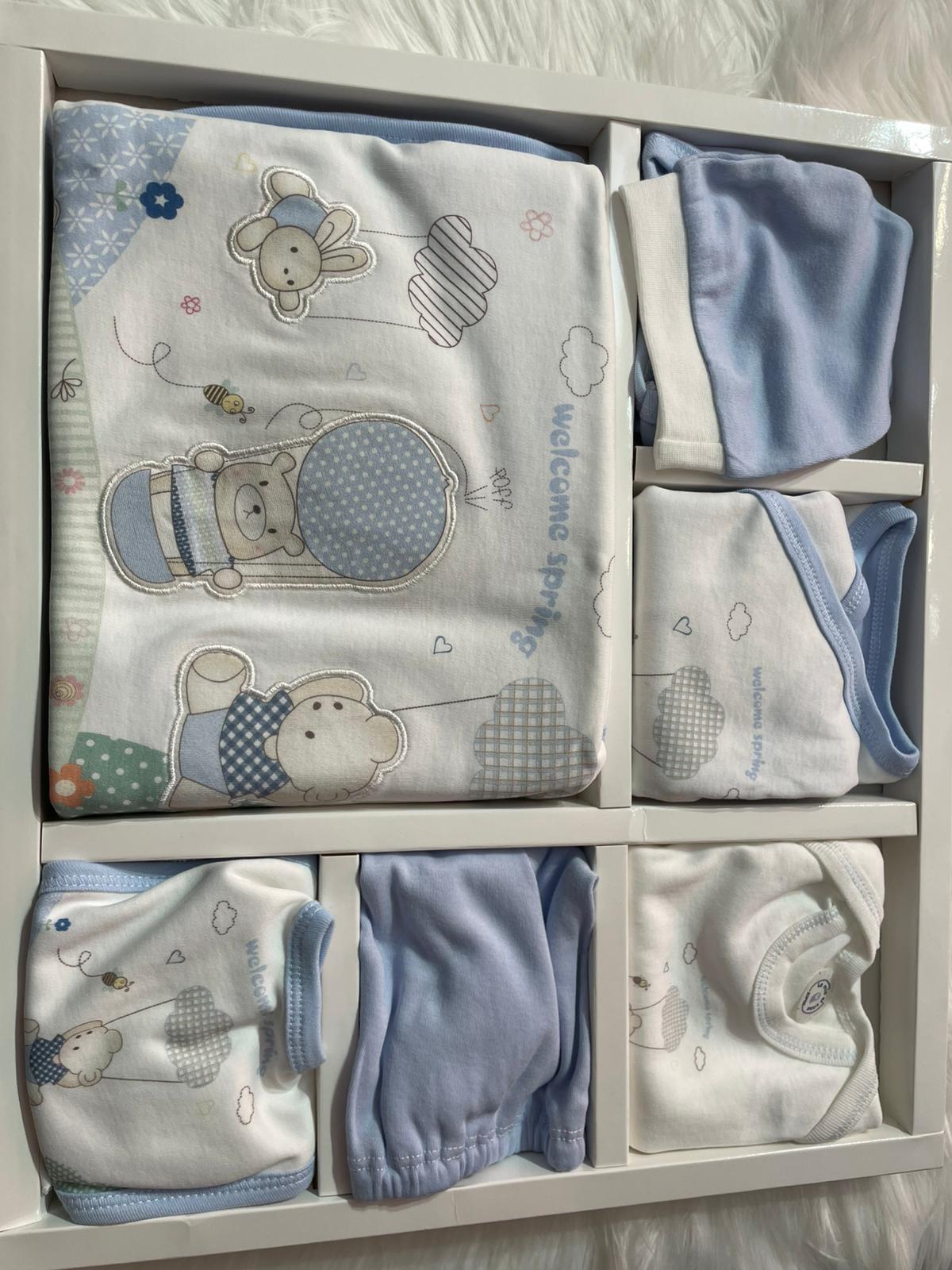  BEBEK AYICIK DETAYLI MAVİ 10'LU HASTANE ÇIKIŞI