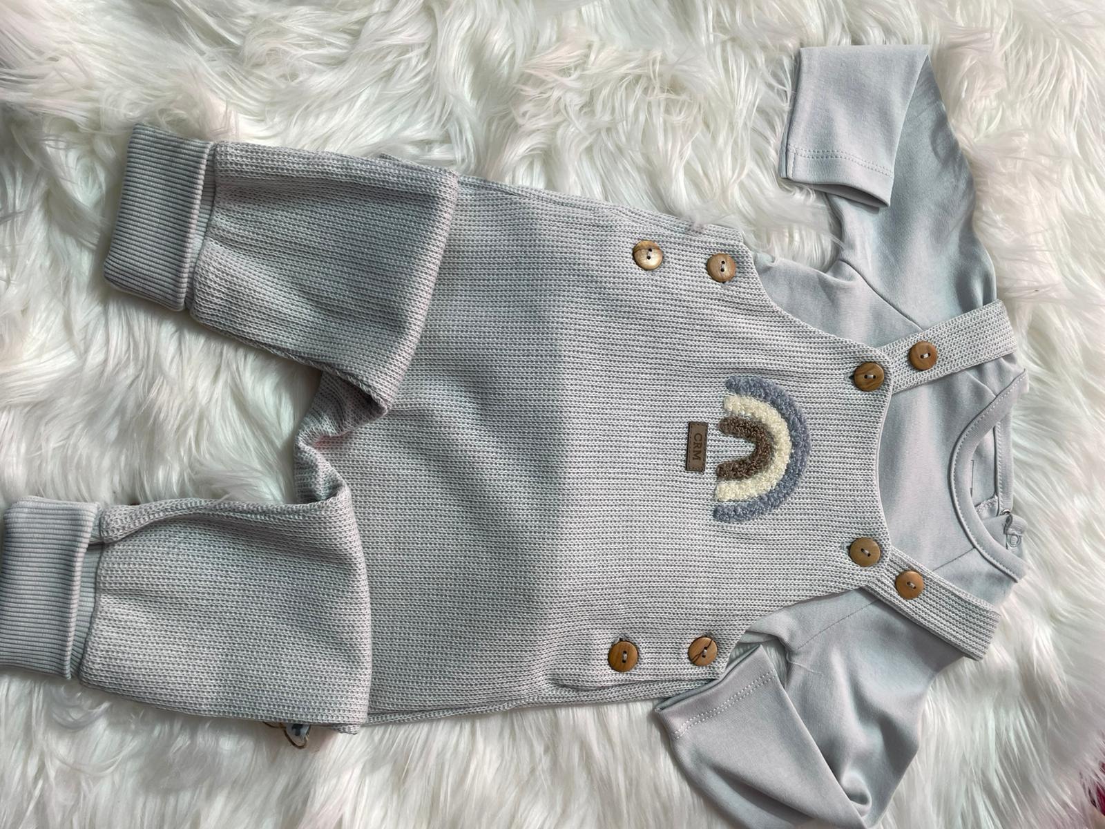  BEBEK CARAMEL BEBE GÖKKUŞAĞI DETAYLI TULUMLU TAKIM