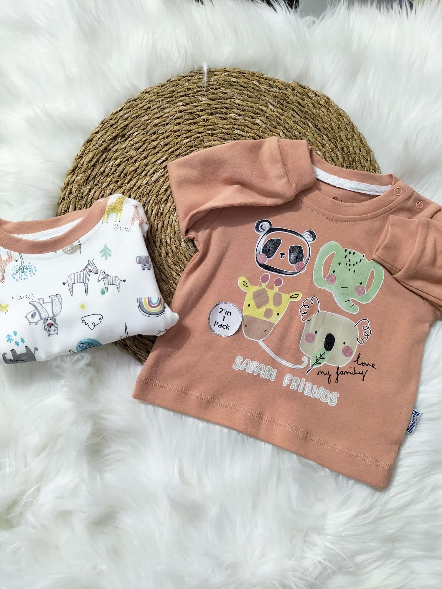  BEBEK HAYVAN FİGÜRLÜ PENYE 2'Lİ TİŞÖRT