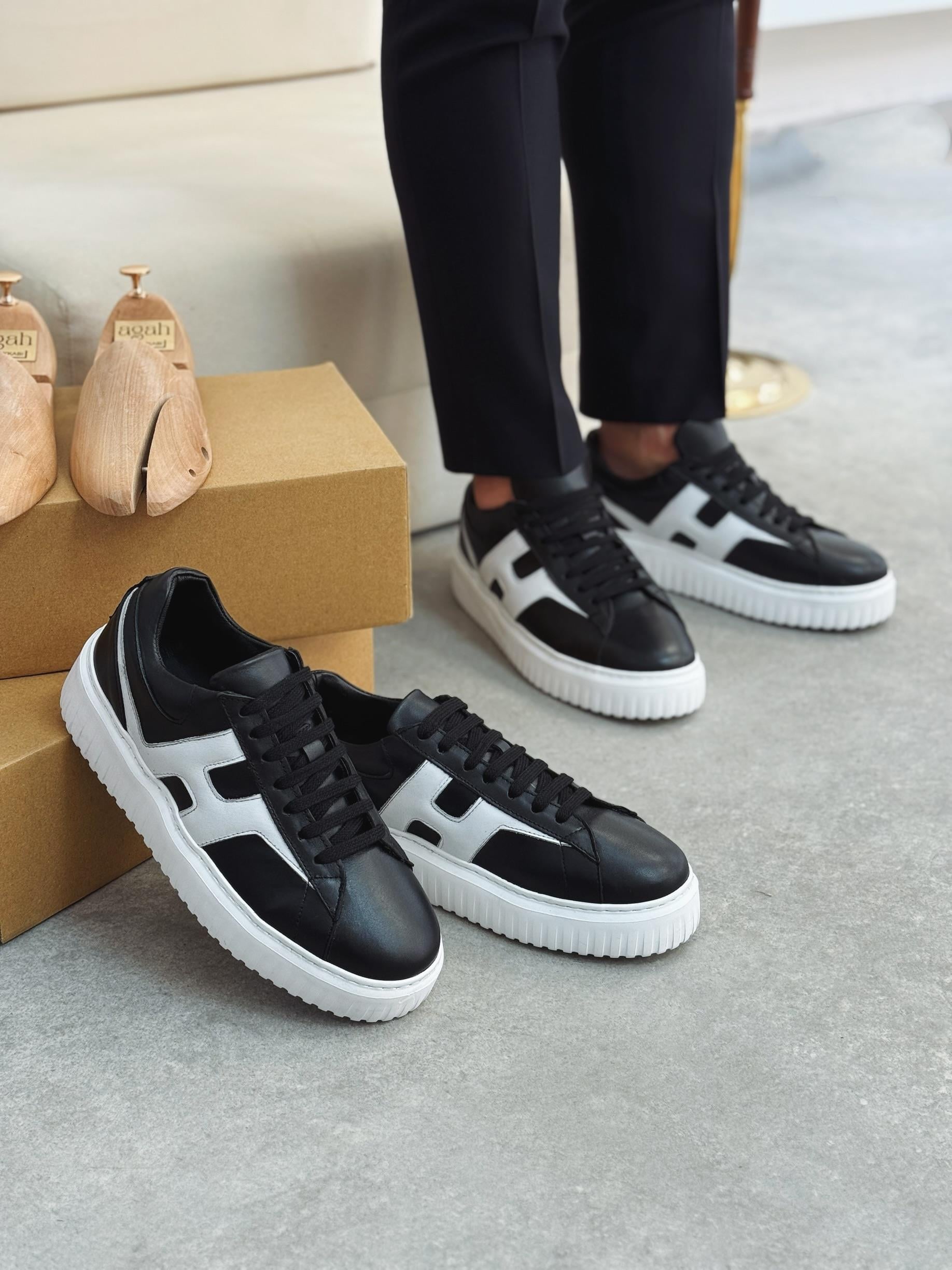 AGAH MODEL Huqqa SİYAH SNEAKERS
