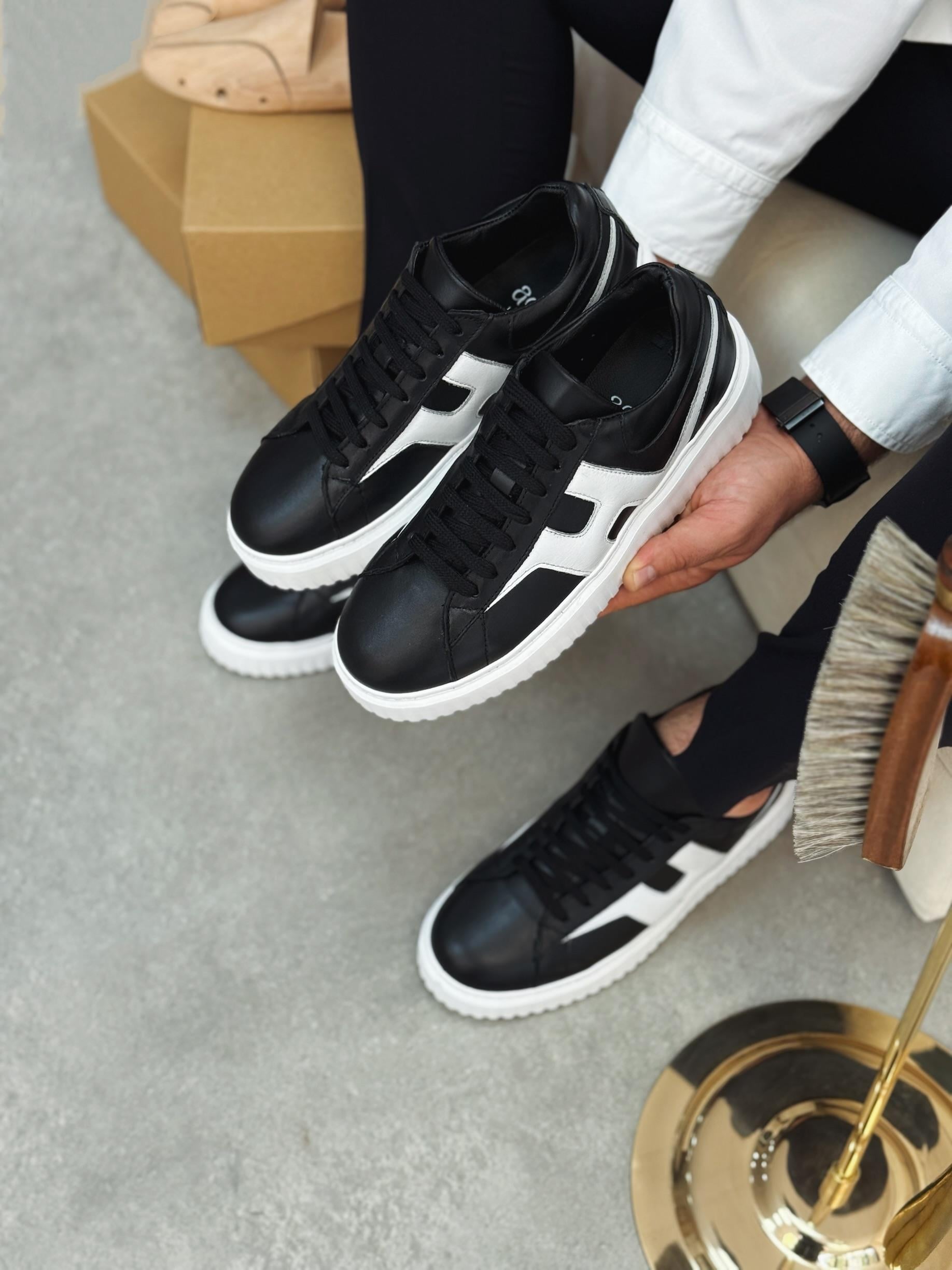 AGAH MODEL Huqqa SİYAH SNEAKERS