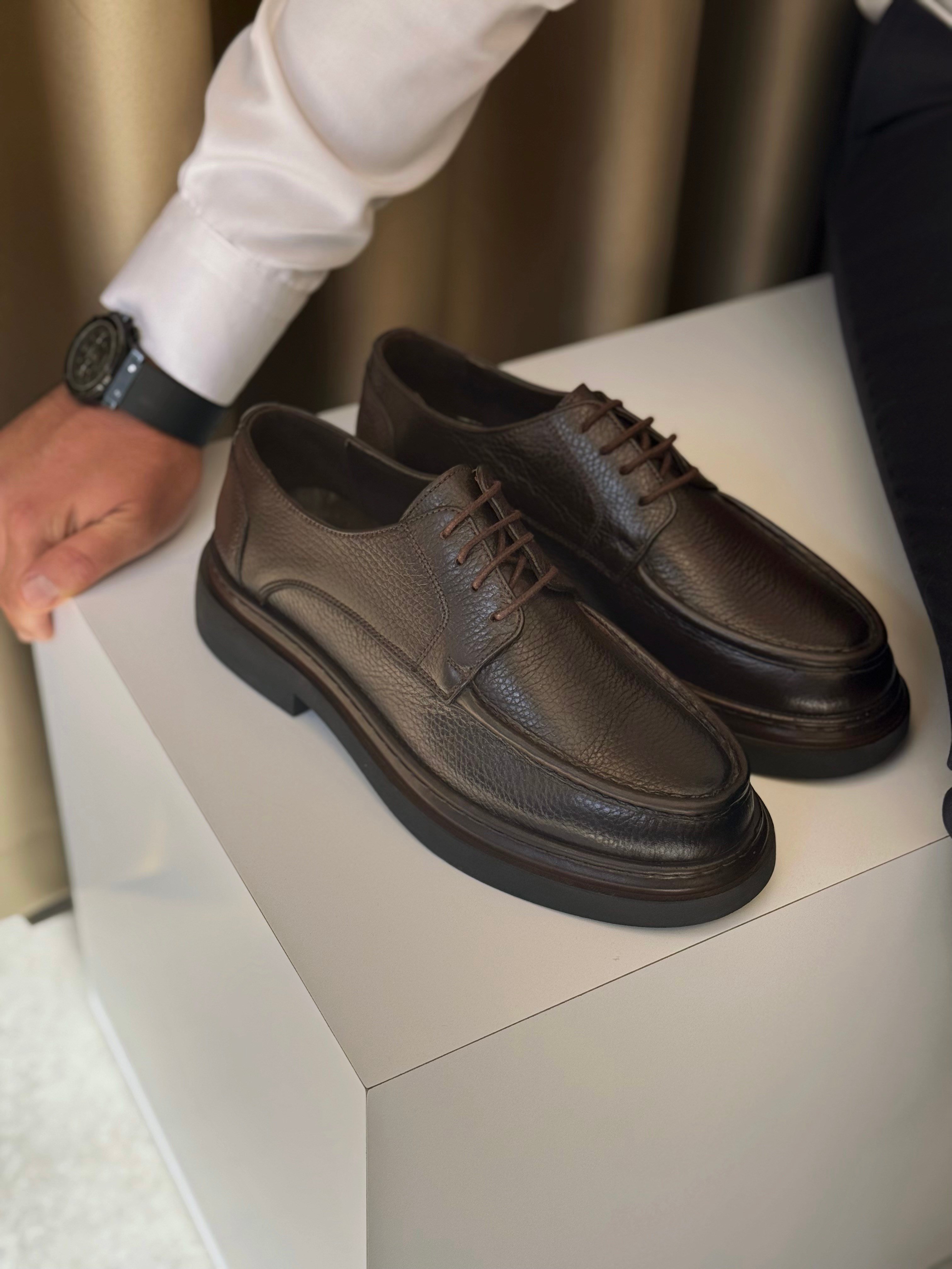 HAKİKİ DERİ İÇİ DIŞI AGAH MODEL MOST ACI KAHVE CASUAL AYAKKABI