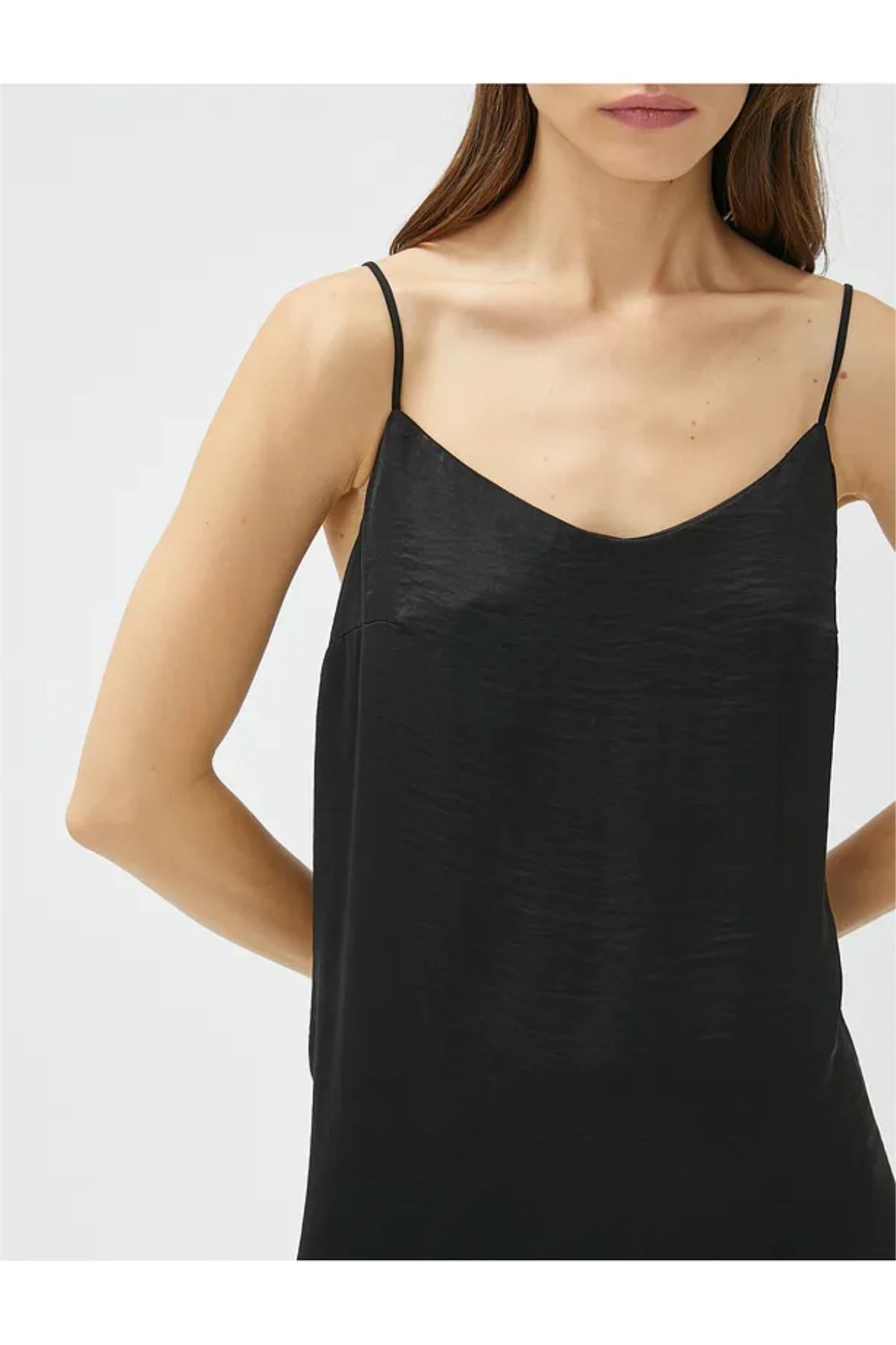 Askı Ayarlı Oversize Müslin Elbise