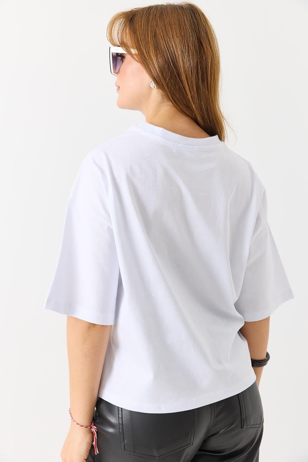 Ataş Baskılı Kısa Kollu Tshirt