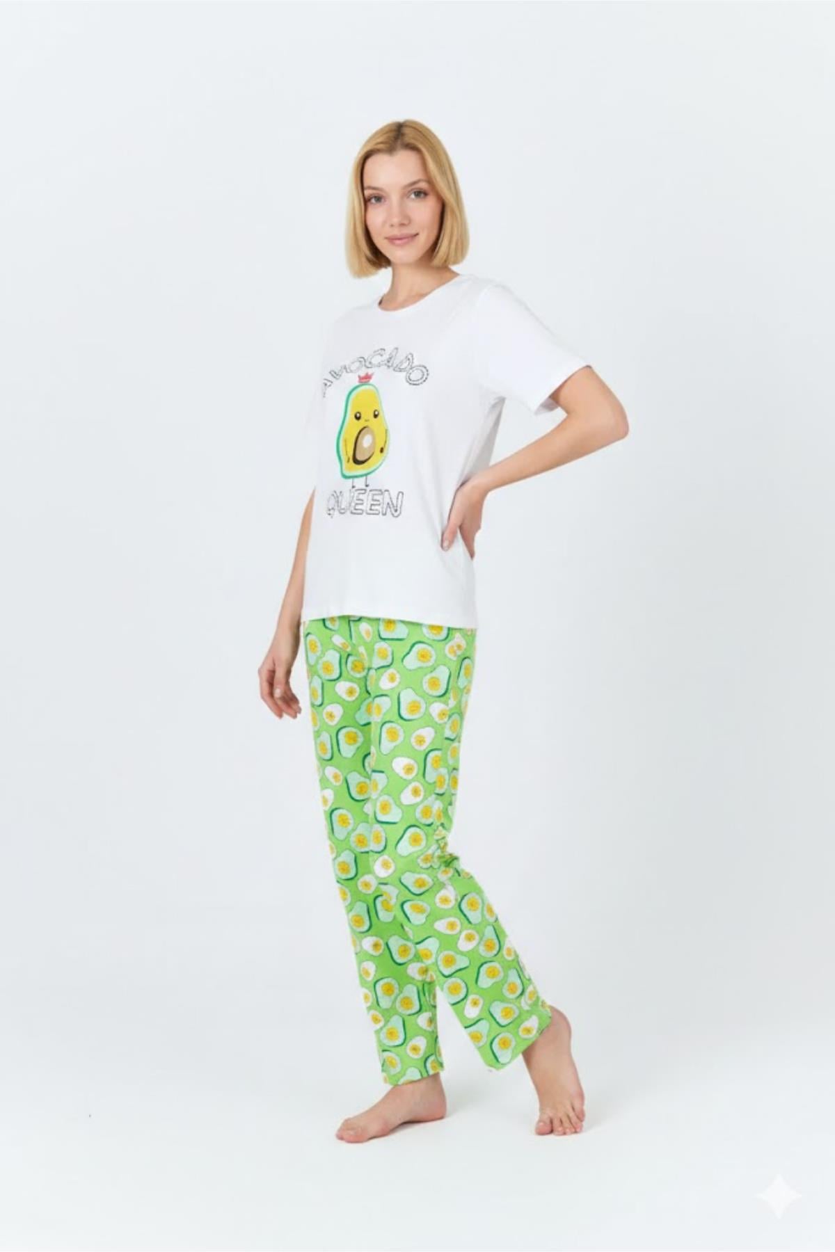 Avocado Baskılı Pijama Takımı