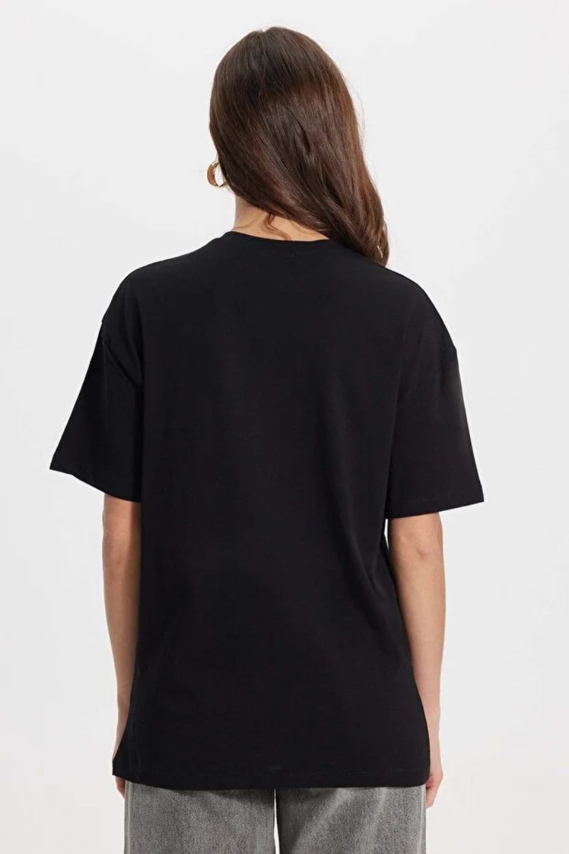 Ayıcık İşlemeli Oversize Tshirt
